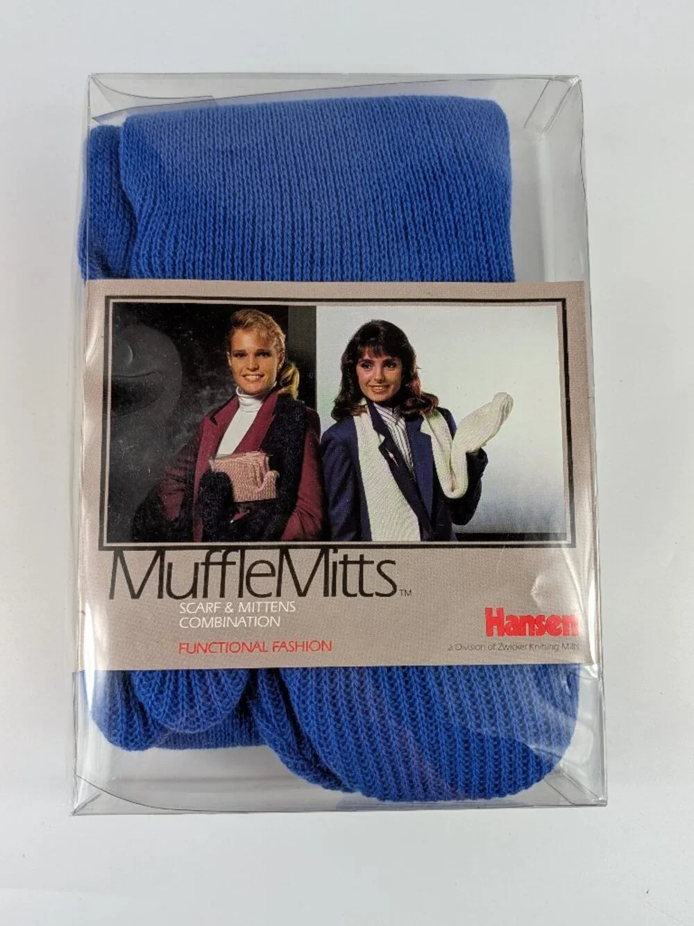 VTG Hansen MuffleMitts Scarf & Mitten Combo Acrylic NEW!